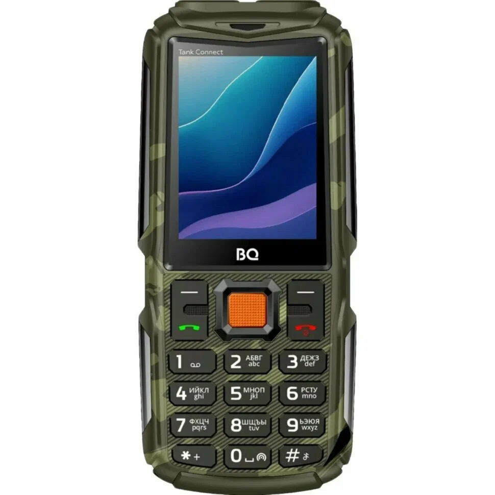 Мобильный телефон BQ 2430L Tank Connect камуфляж/серый