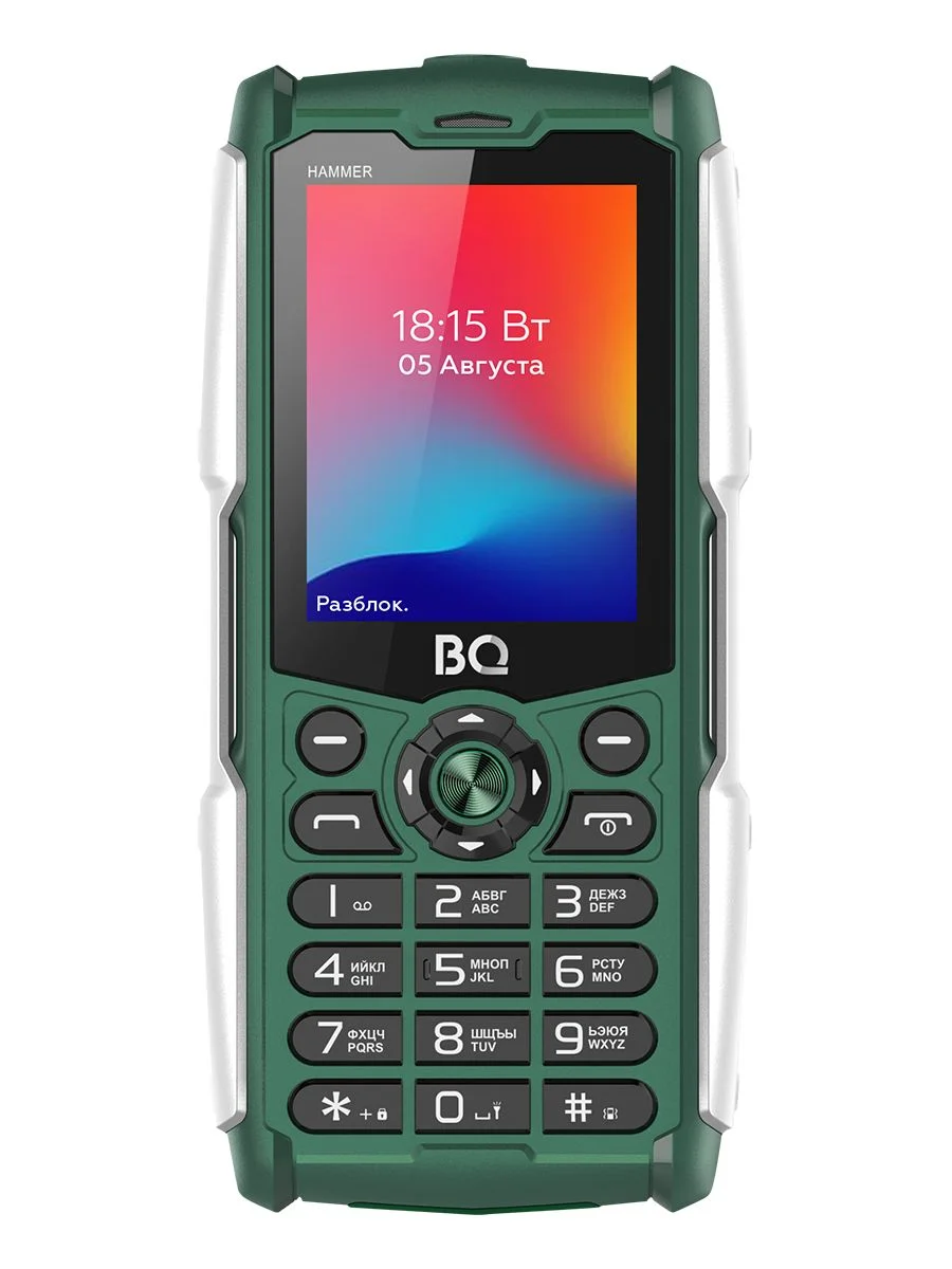 Мобильный телефон BQ 2449 Hammer зеленый