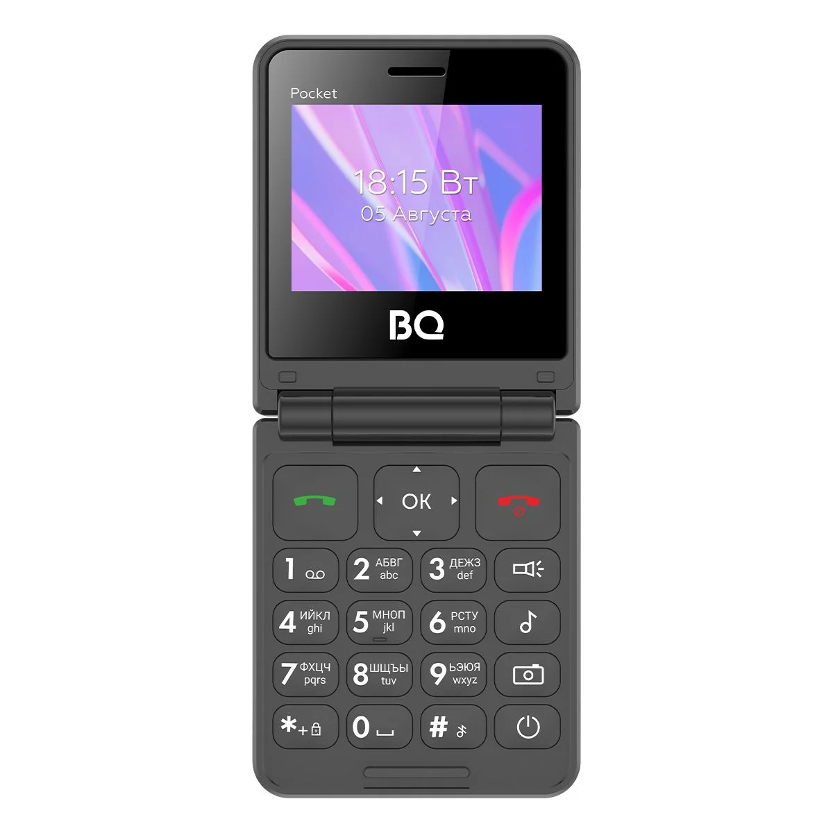 Мобильный телефон BQ 2456 Pocket черный