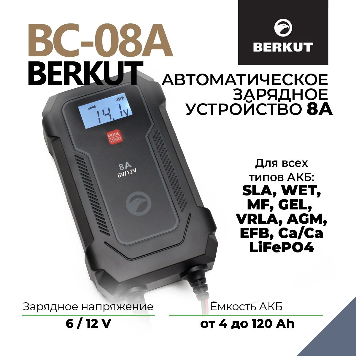 Зарядное устройство Berkut BC-8A