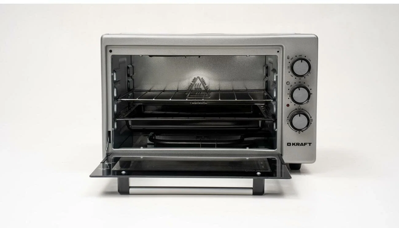 Мини-печь Kraft KF-MO 3200 GR (1 протвень+1 решетка)
