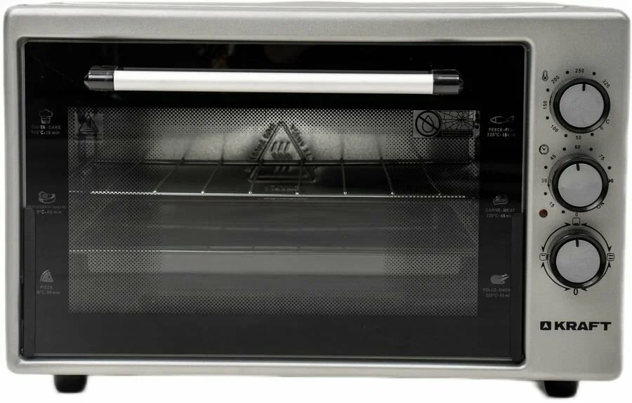 Мини-печь Kraft KF-MO 3200 GR (1 протвень+1 решетка)