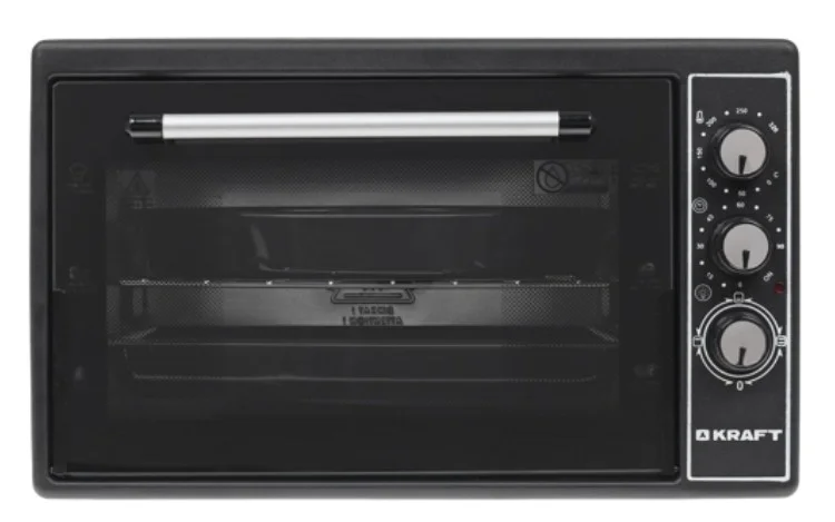 Мини-печь Kraft KF-MO3801BL, черный, 38 л.
