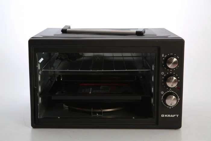 Мини-печь Kraft KF-MO3801BL, черный, 38 л.