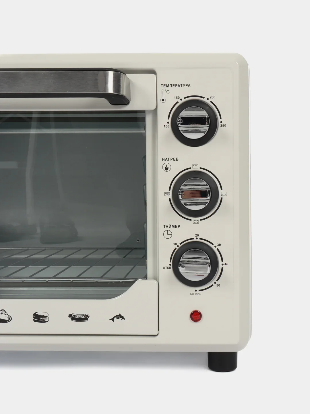 Мини-печь Sakura SA-7001HBK 35л, 3200Вт, духовка 1600Вт, конфорки 185мм+155мм (1000Вт+600Вт), механ.управление, 3 режима работы духовки (верх, низ, ве