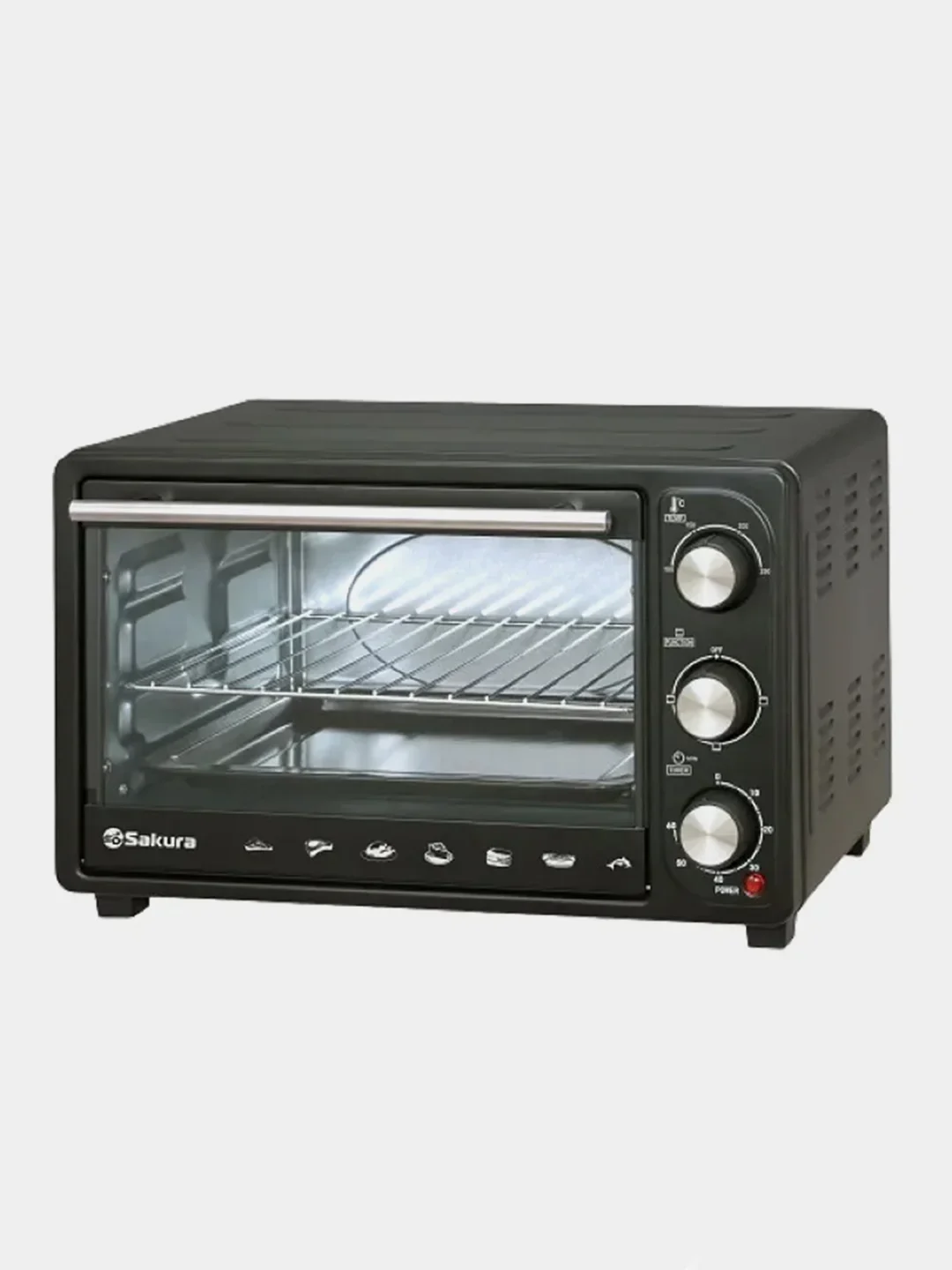 Мини-печь Sakura SA-7025B 1500Вт 30л таймер черный