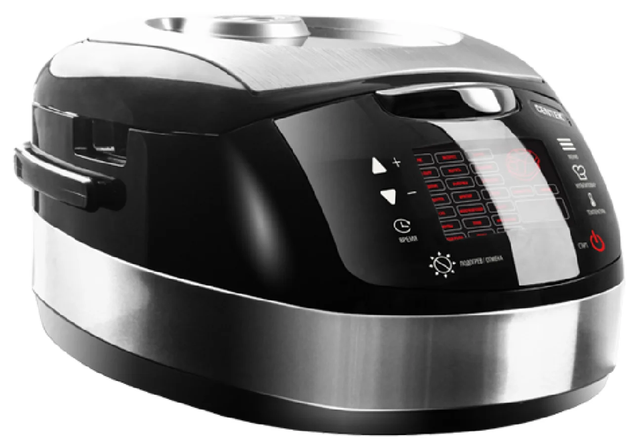 Мультиварка Centek CT-1472 Ceramic черный/сталь, 860 Вт, 5.0 л, LED, 21 программа