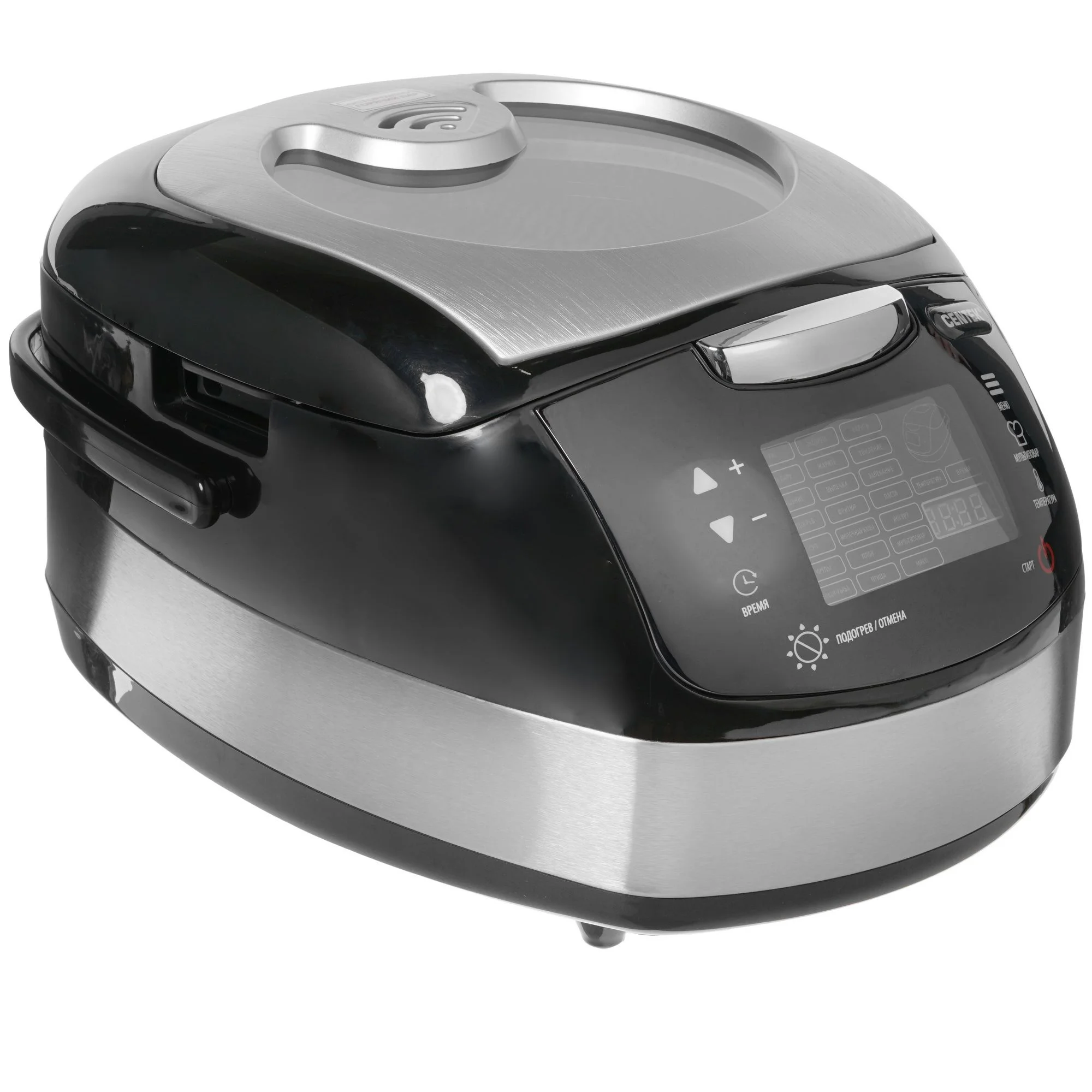 Мультиварка Centek CT-1472 Ceramic черный/сталь, 860 Вт, 5.0 л, LED, 21 программа