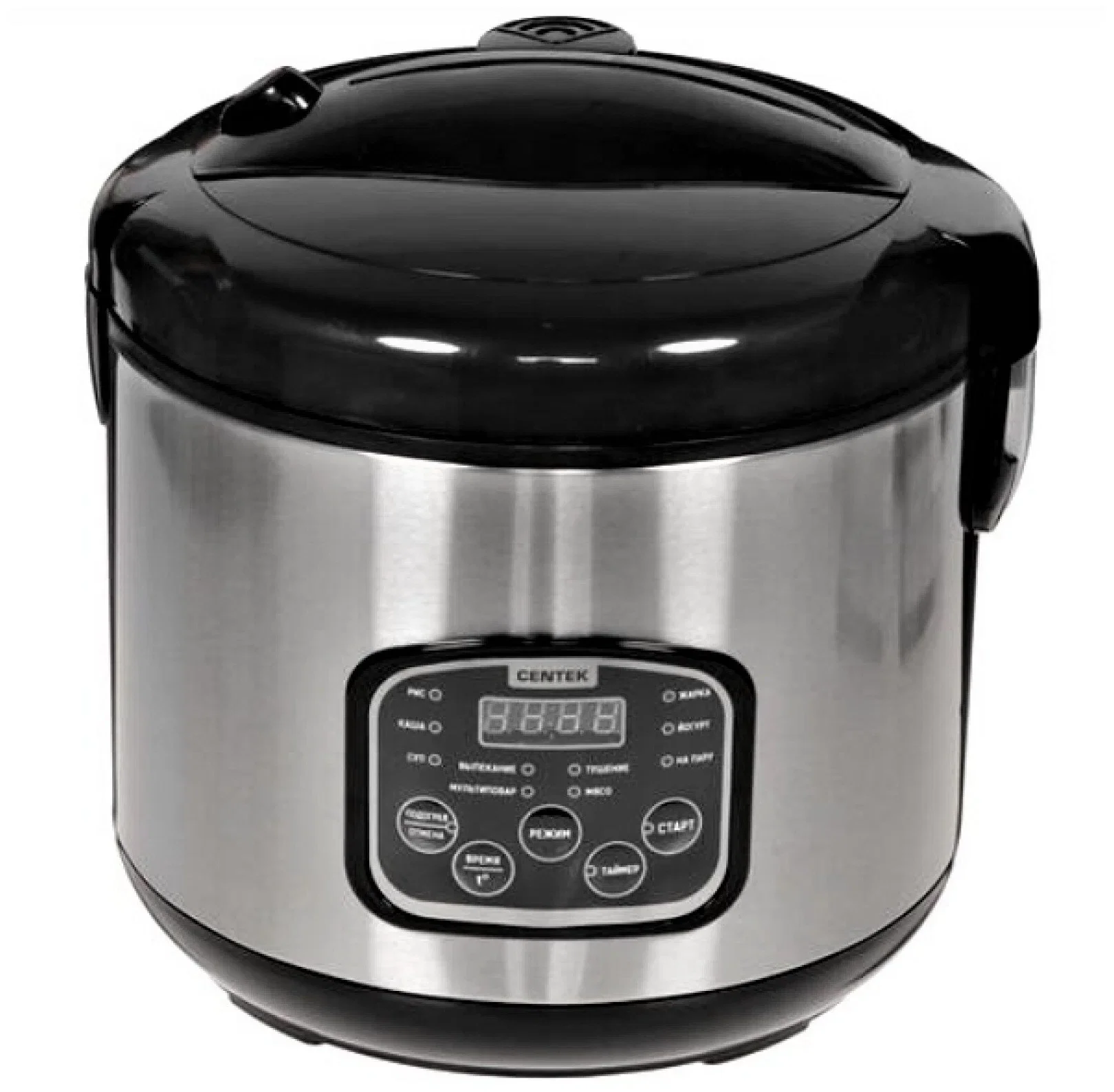 Мультиварка Centek CT-1490 (сталь)скороварка,1000Вт; 5.0л, 8 программ, ненагр крышка, а/п покр(4)