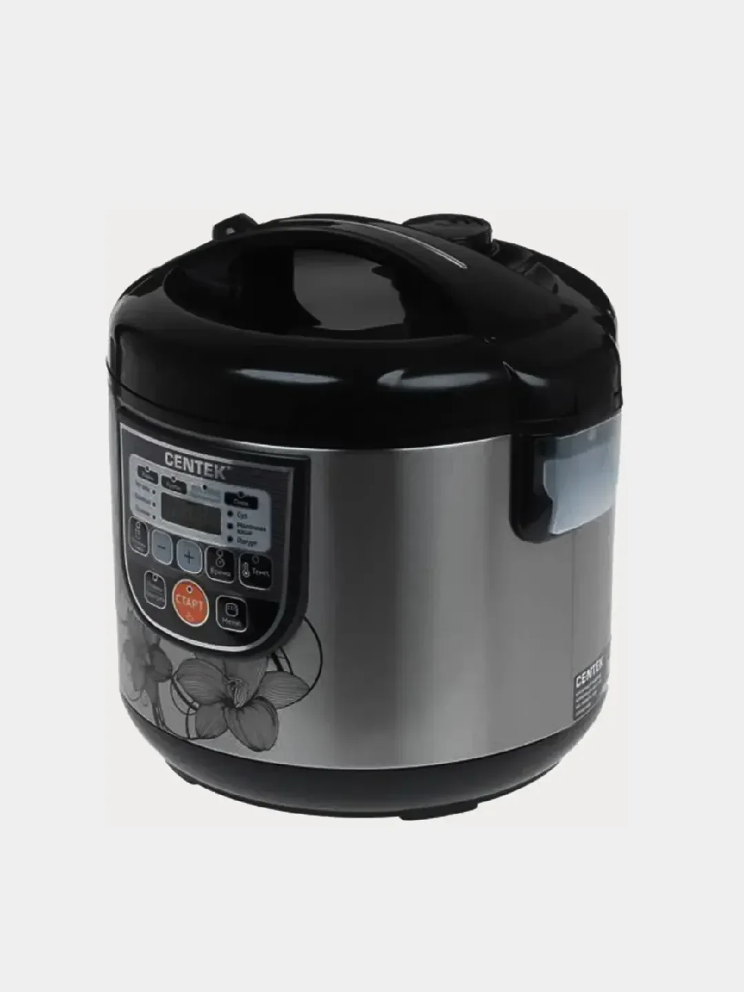 Мультиварка Centek CT-1498 Ceramic черный, сталь 700 Вт, 5.0л, КЕРАМИЧЕСКОЕ ПОКРЫТИЕ ЧАШИ, 10 пр-м.