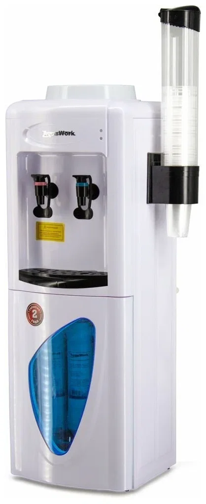 Кулер для воды Aqua Work 0.7 LDR/SF F бело-черный напольный пурифайер эл.охл. крышкой SF-1 25174