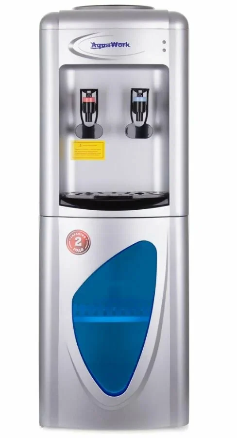 Кулер для воды Aqua Work 0.7LR СЕРЕБРО компр.охл нажим кружкой шкафчик 10 л 24527