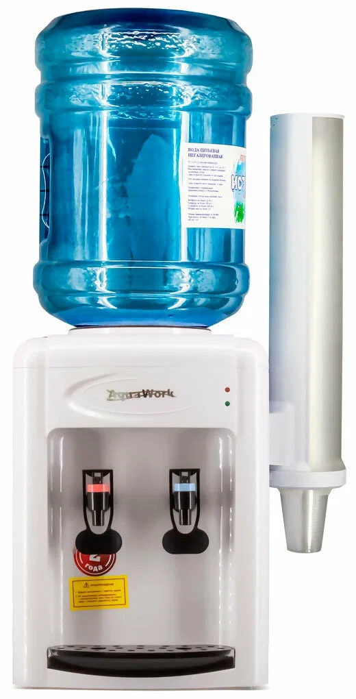 Кулер для воды Aqua Work 0.7TKR, белый, только нагрев, настольный (24600)