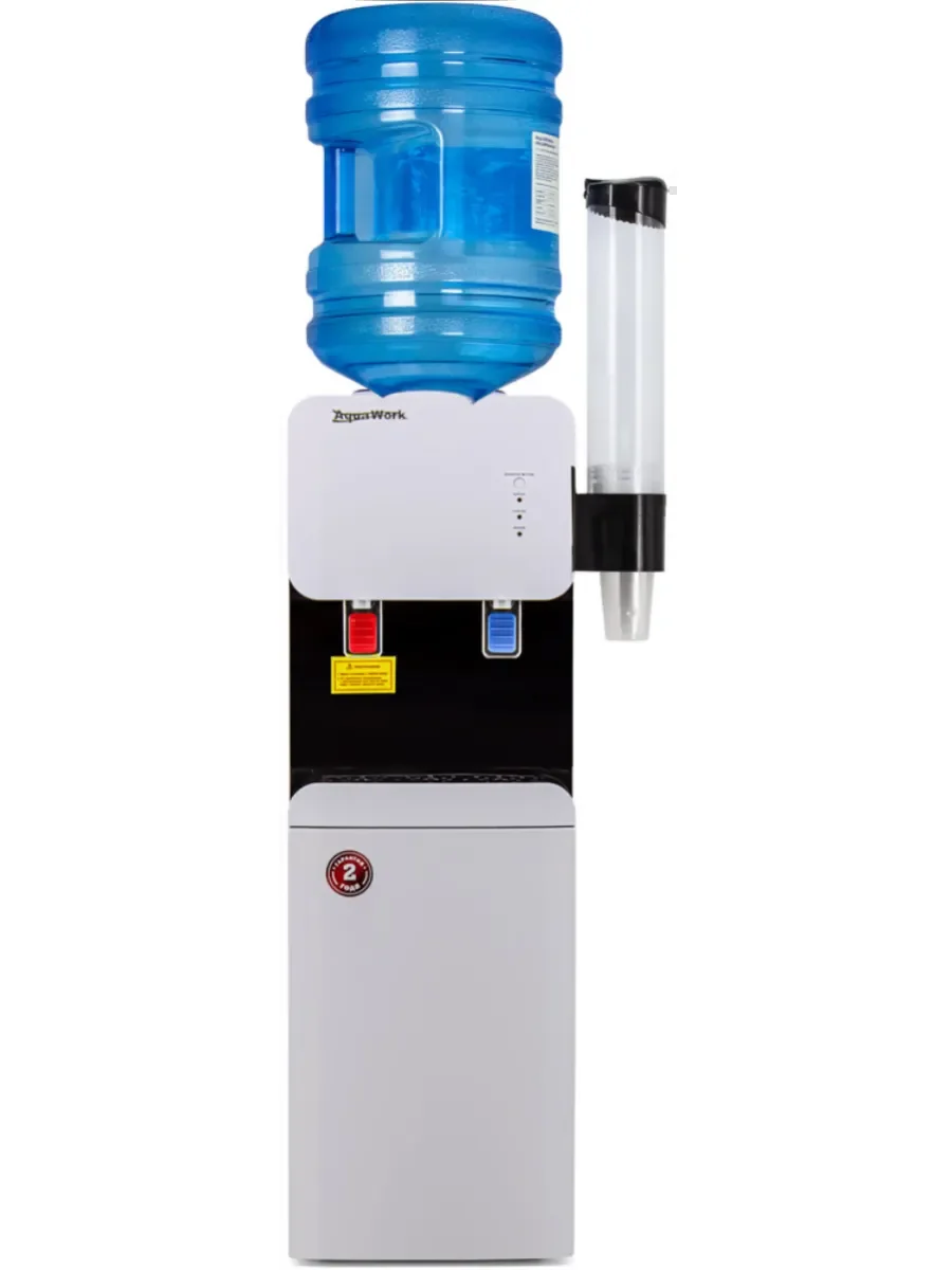 Кулер для воды Aqua Work 105 LR бело-черный напольный компр. охл. шкаф турбо нагрев 24020