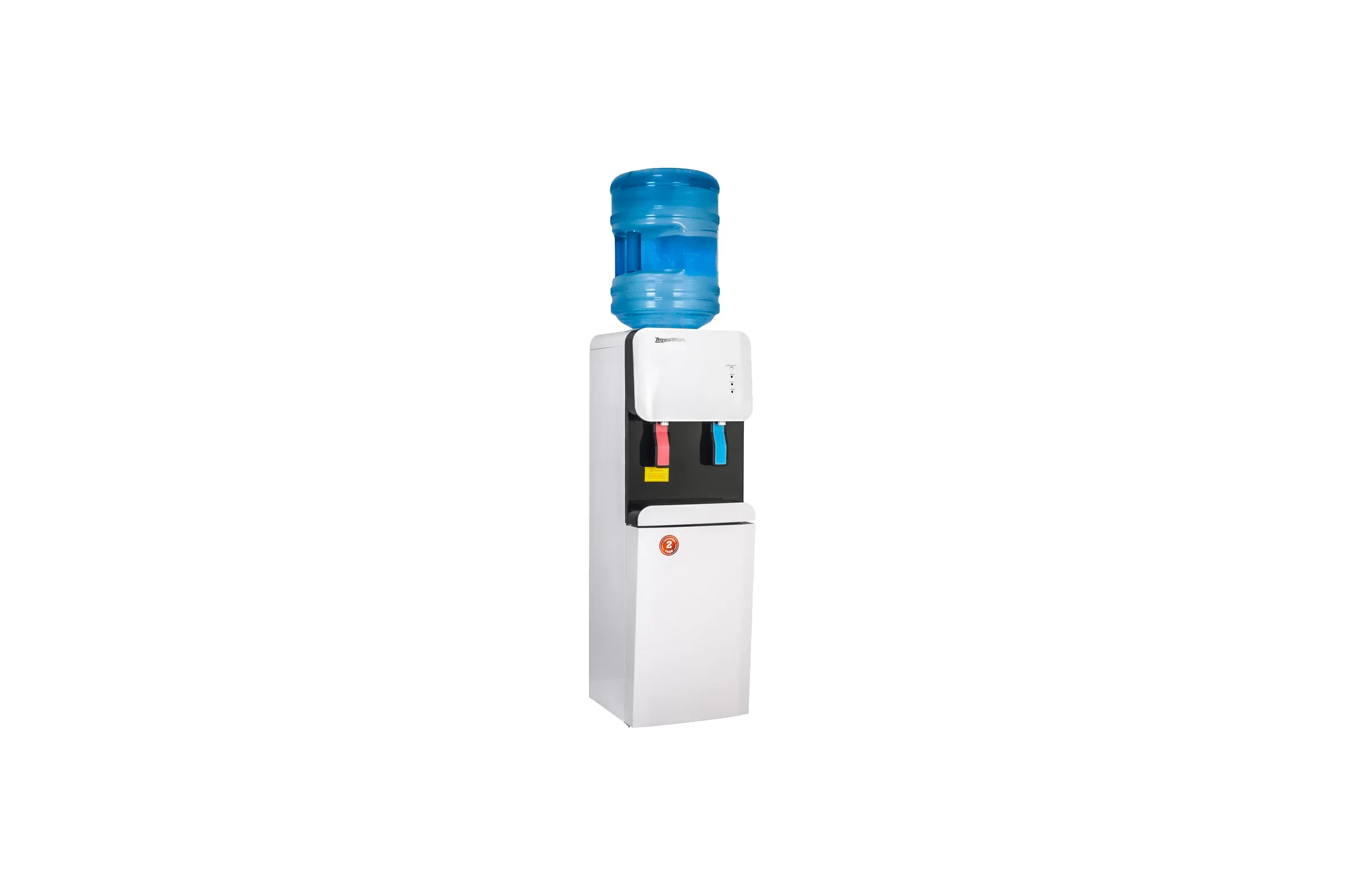 Кулер для воды Aqua Work 105 LRX (бело-черный) напольный, компр. охл., холодильник, турбо нагрев (26516)