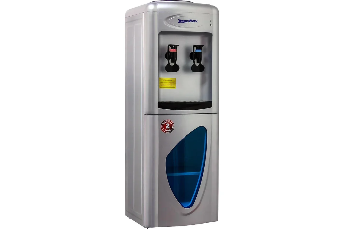Кулер для воды Aqua Work AW 0.7LDR (серебро), эл.охл, шкаф, нажим кружкой
