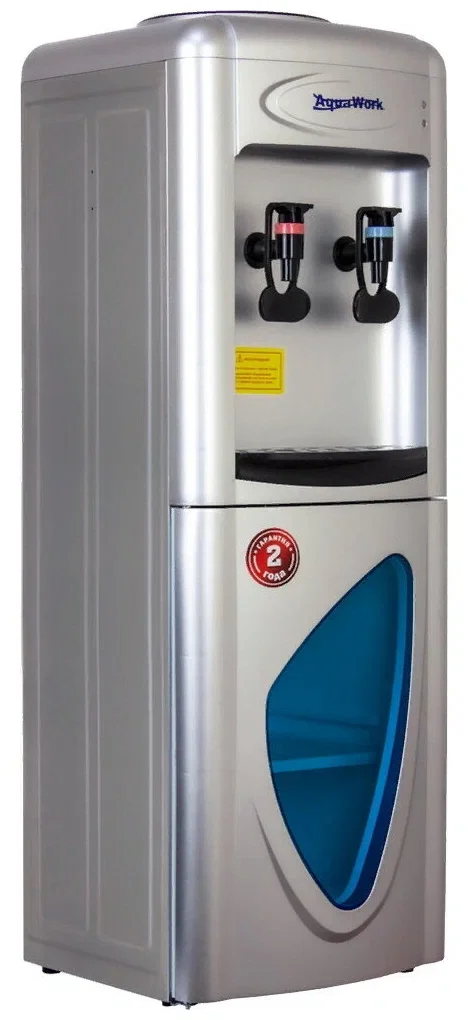 Кулер для воды Aqua Work AW 0.7LDR (серебро), эл.охл, шкаф, нажим кружкой