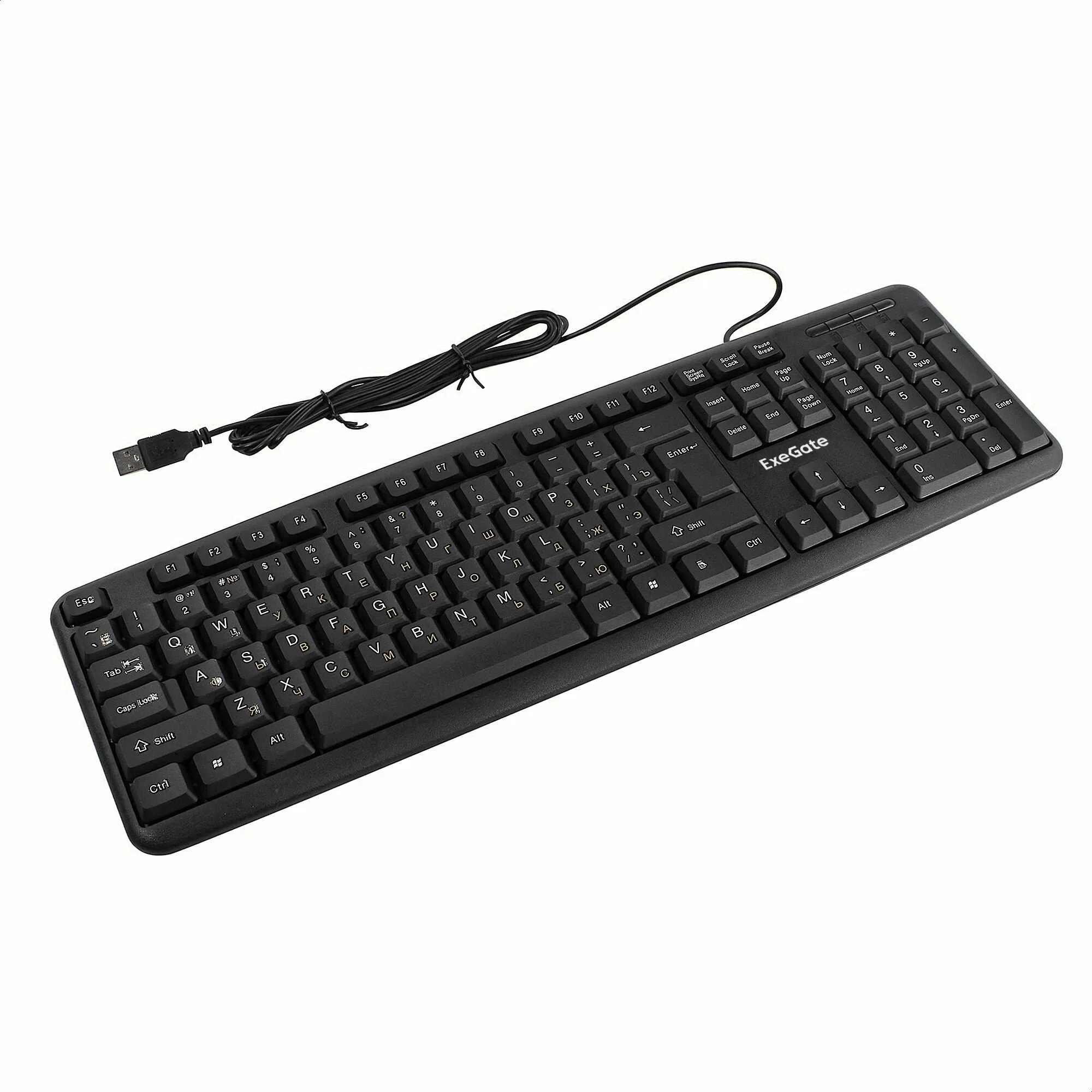 Клавиатура проводная ExeGate LY-331L (EX279940RUS), USB, черный