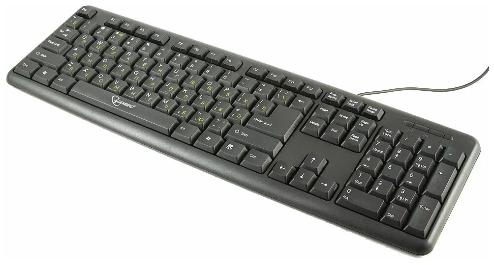Клавиатура проводная Gembird KB-8320U-BL, USB, черный