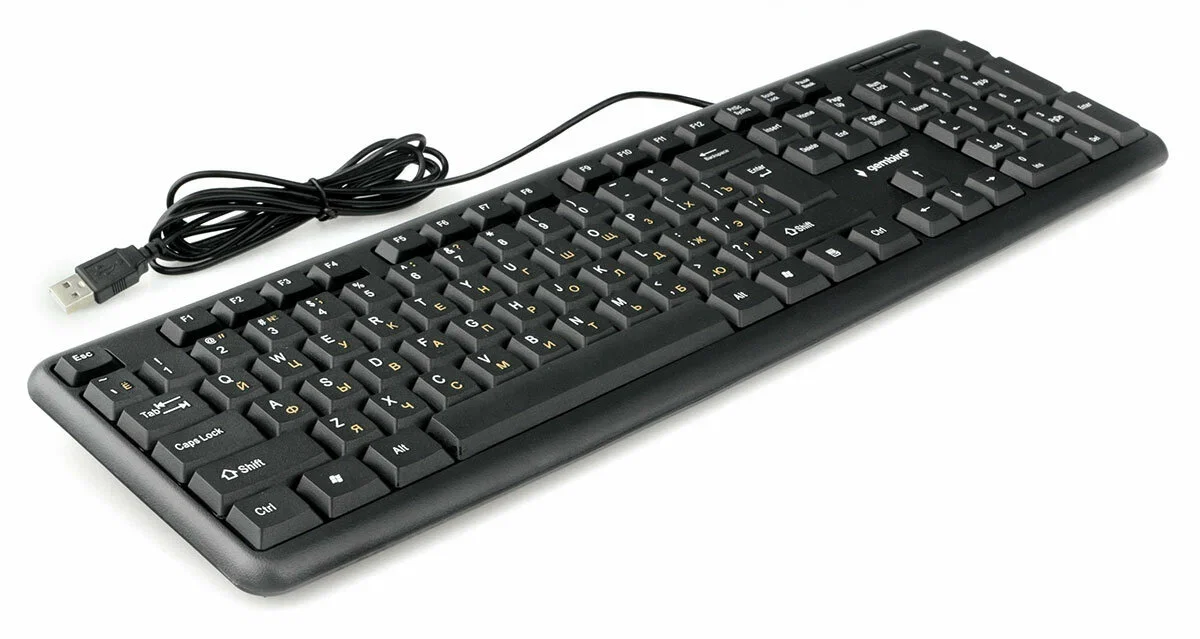 Клавиатура проводная Gembird KB-8320UXL-BL, USB, черный