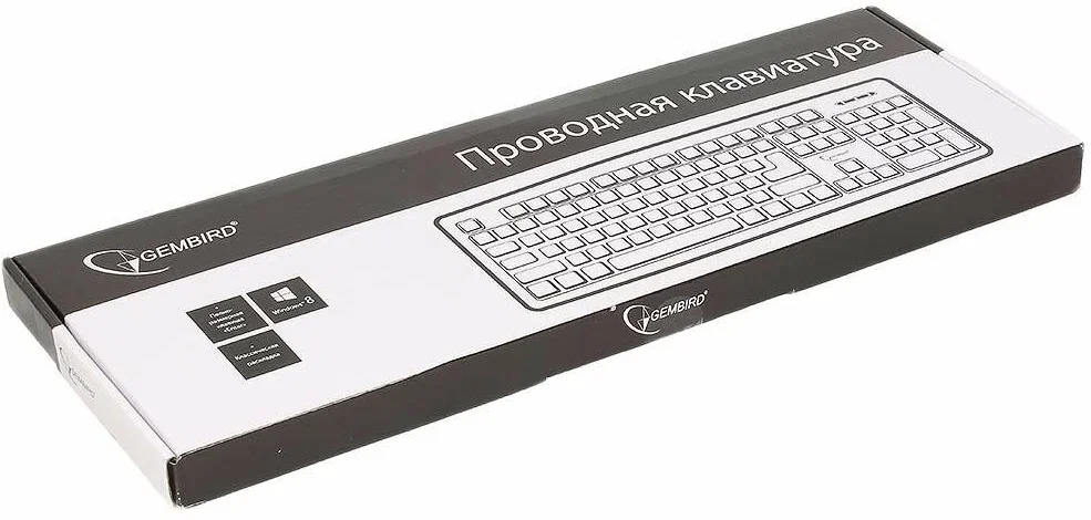 Клавиатура проводная Gembird KB-8320UXL-BL, USB, черный