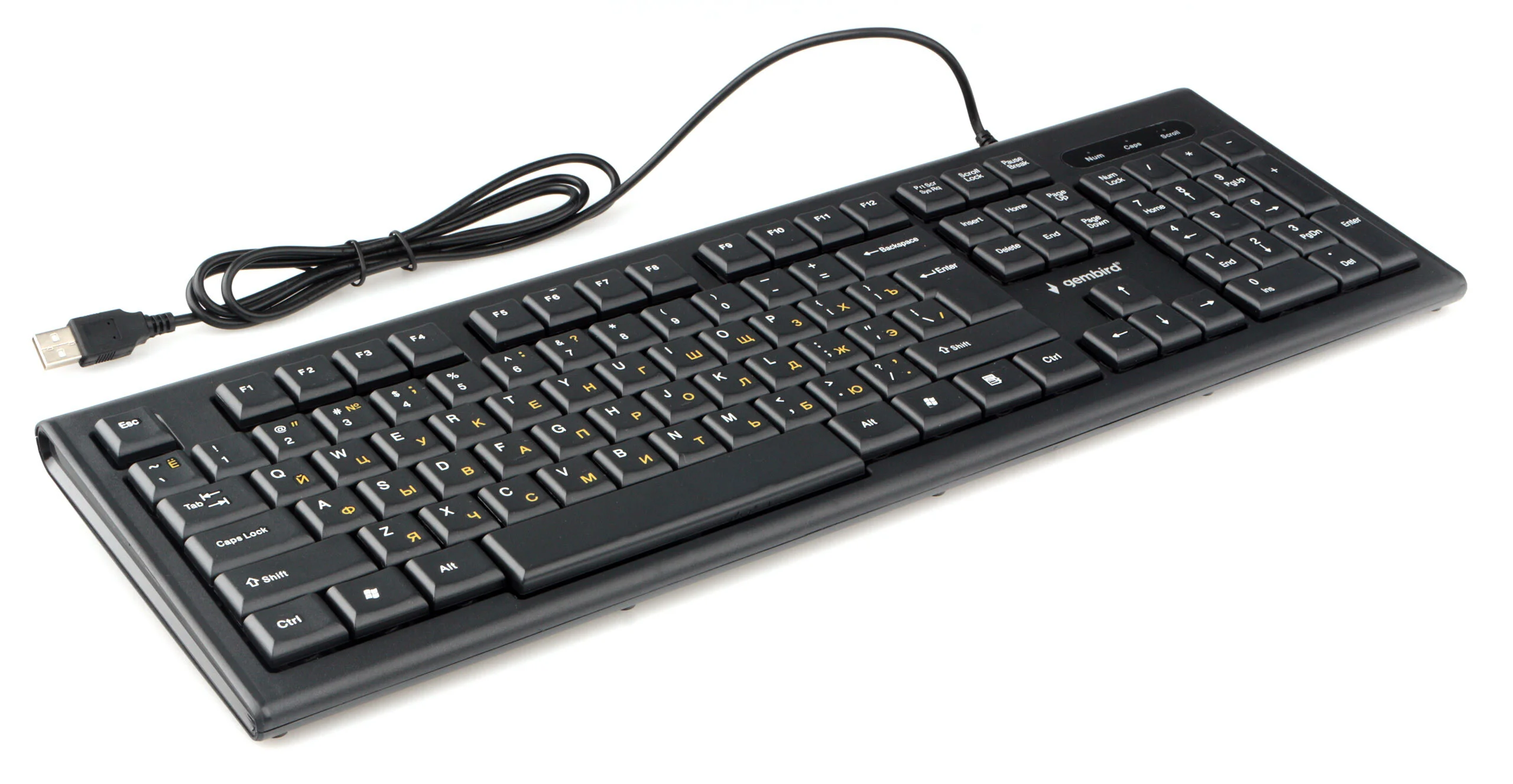 Клавиатура проводная Gembird KB-8354U-BL USB, черный