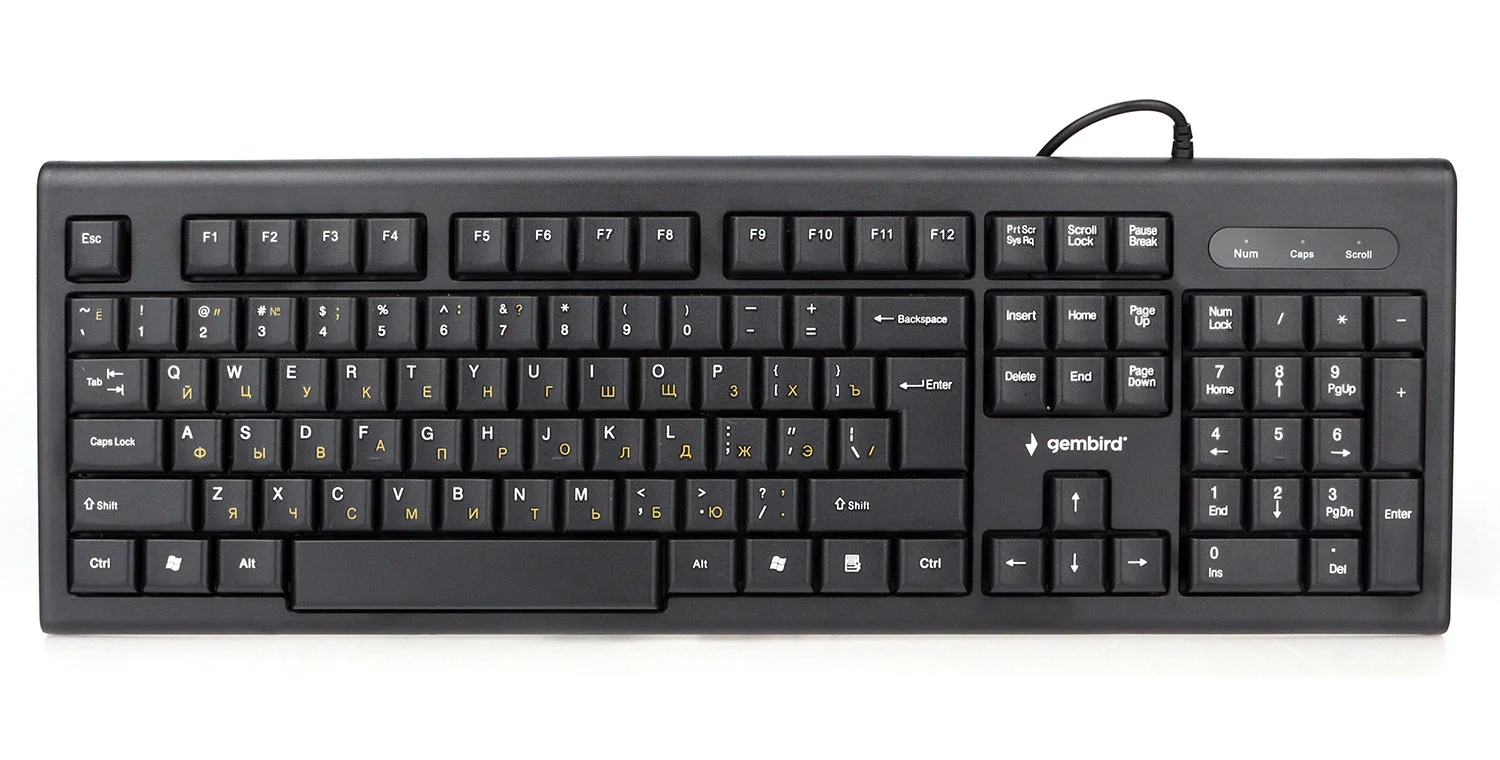 Клавиатура проводная Gembird KB-8354U-BL USB, черный