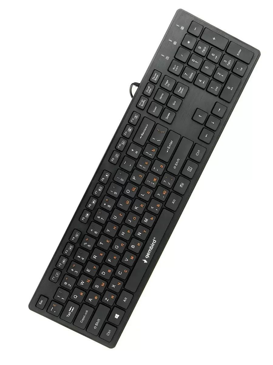 Клавиатура проводная Gembird KB-8360U, USB, черный