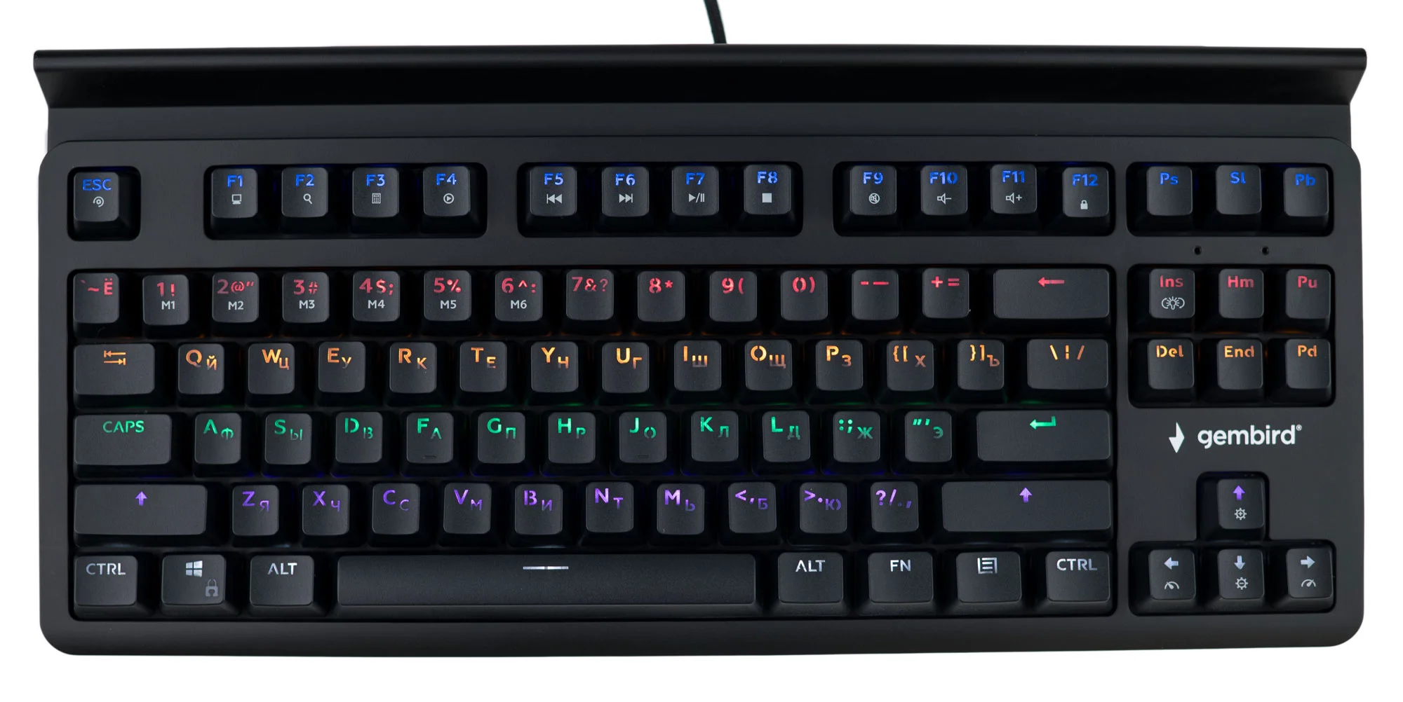 Клавиатура проводная Gembird KB-G520L, USB, черный