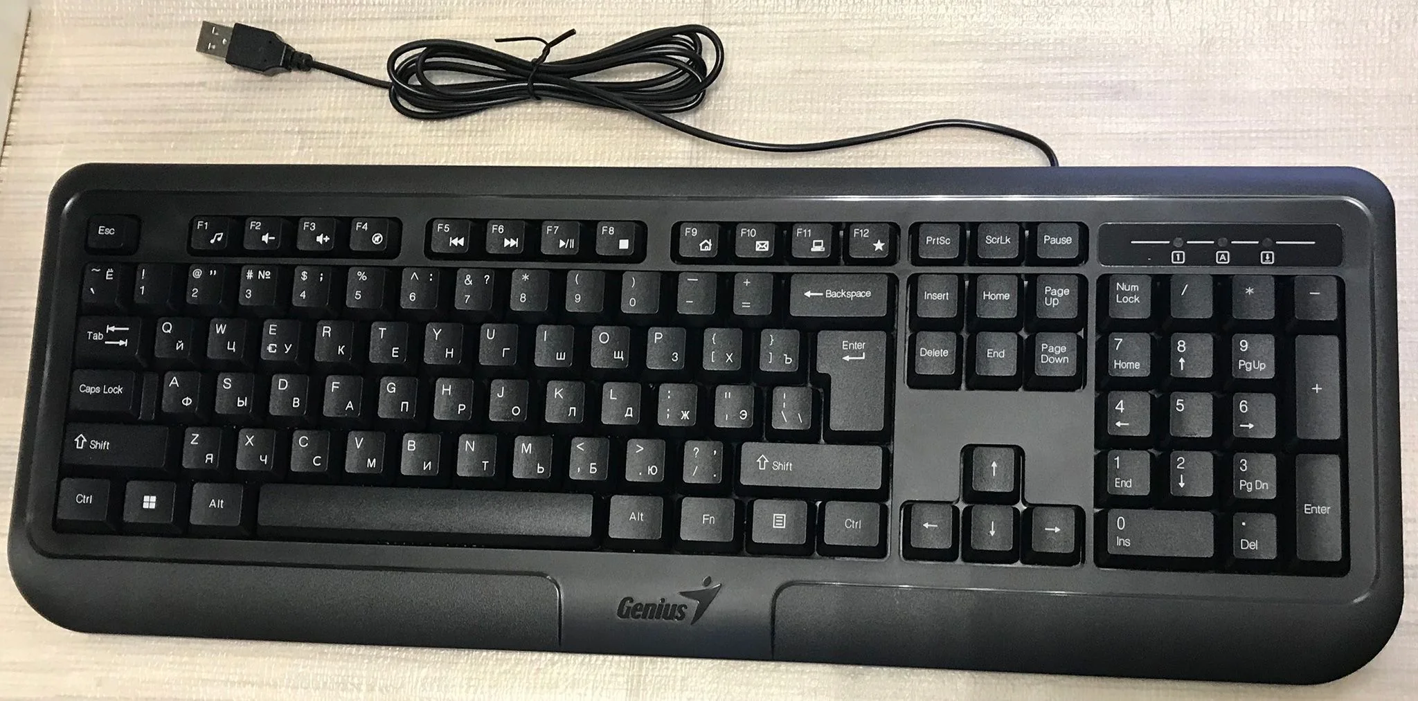 Клавиатура проводная Genius keyboard KB-118 II,RU,USB, черный