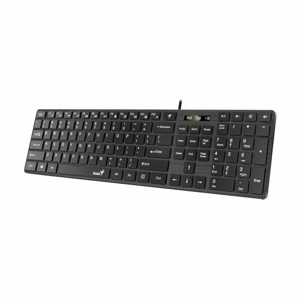 Клавиатура проводная Genius SlimStar 126, USB, черный