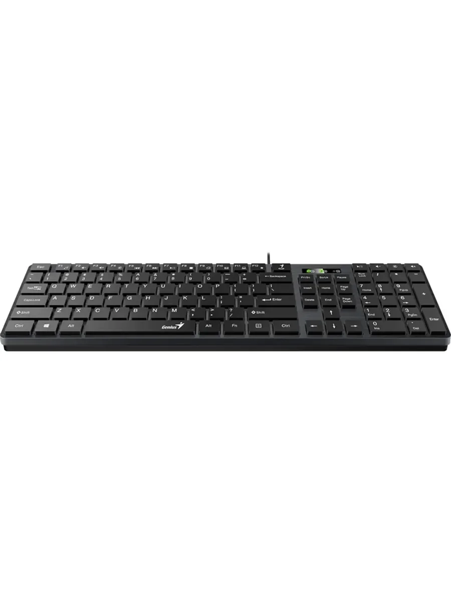 Клавиатура проводная Genius SlimStar 126, USB, черный