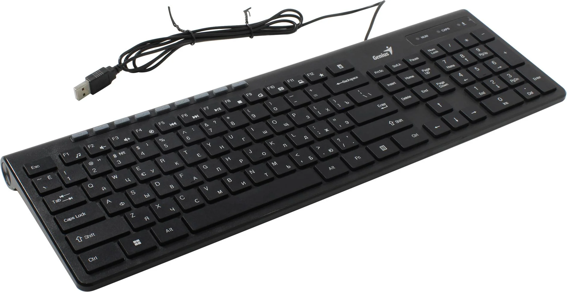 Клавиатура проводная Genius SlimStar 230II 31310048402, USB, черный