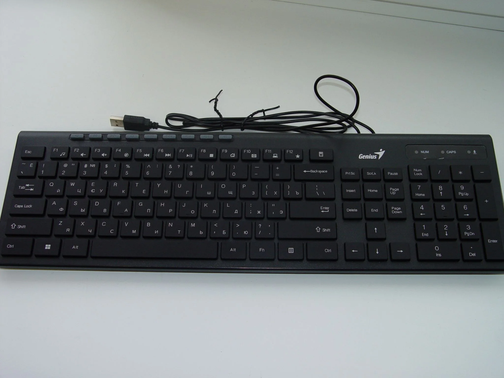 Клавиатура проводная Genius SlimStar 230II 31310048402, USB, черный
