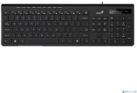 Клавиатура проводная Genius SlimStar 230II 31310048402, USB, черный