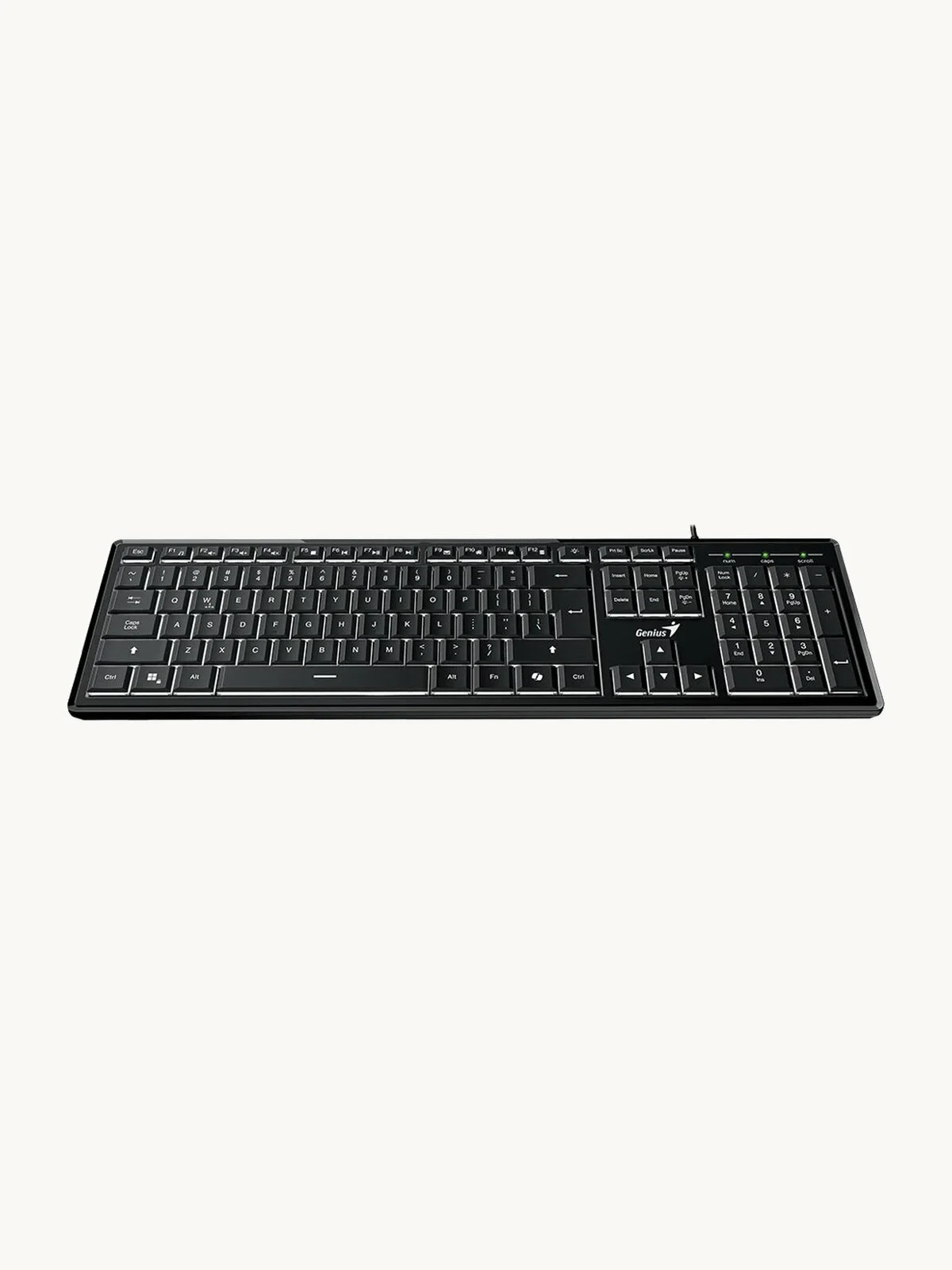 Клавиатура проводная Genius SlimStar 820, черный, USB, 104 клавиши 31310055402