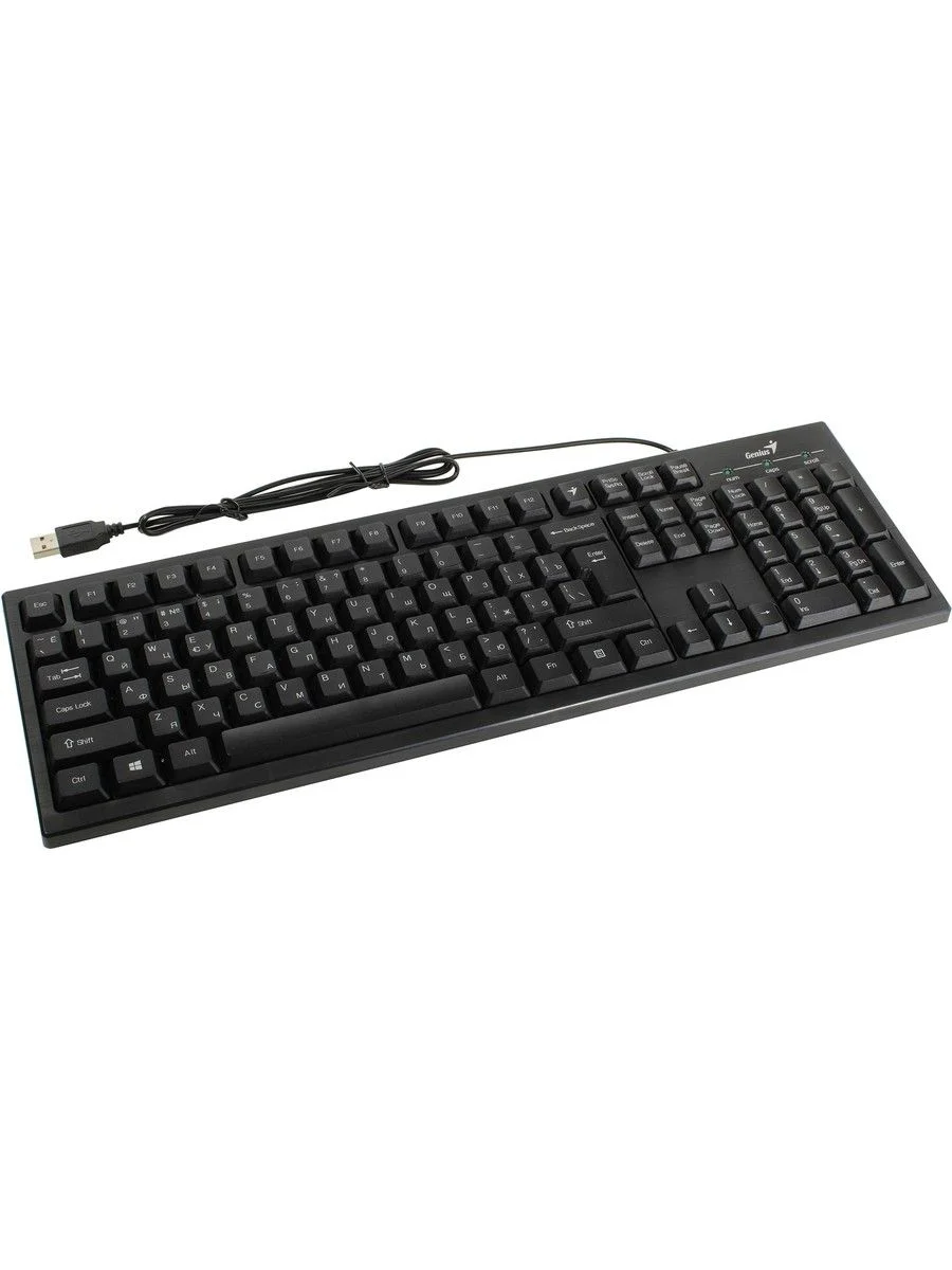 Клавиатура проводная Genius Smart KB-101, USB, черный