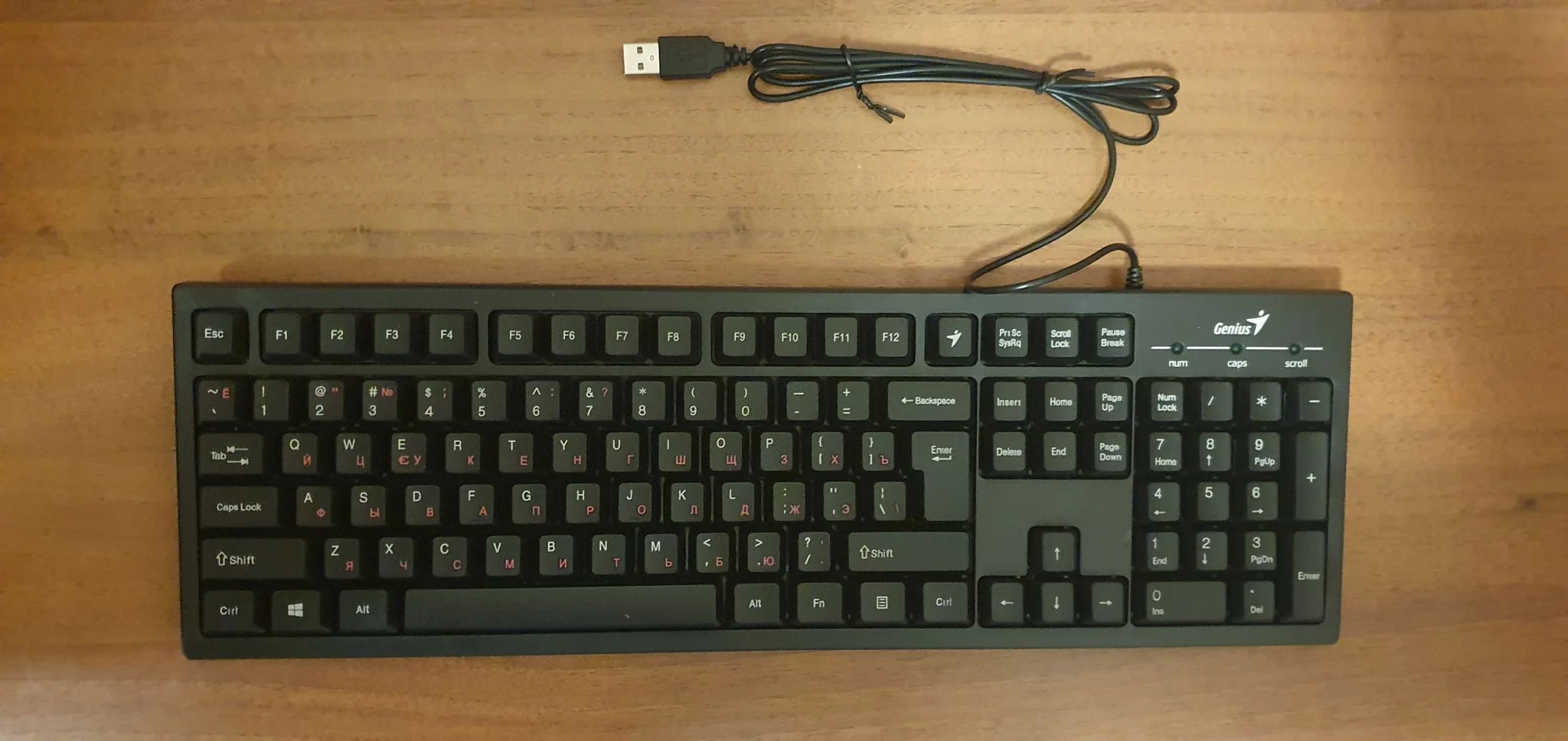 Клавиатура проводная Genius Smart KB-101, USB, черный