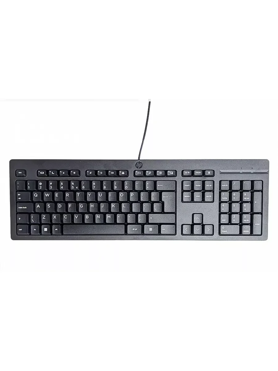 Клавиатура проводная HP 125 проводная, USB Type-A, чёрный