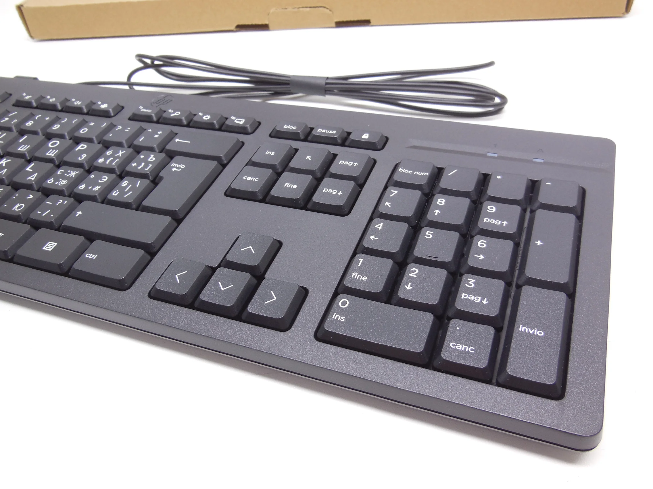 Клавиатура проводная HP 125 проводная, USB Type-A, чёрный
