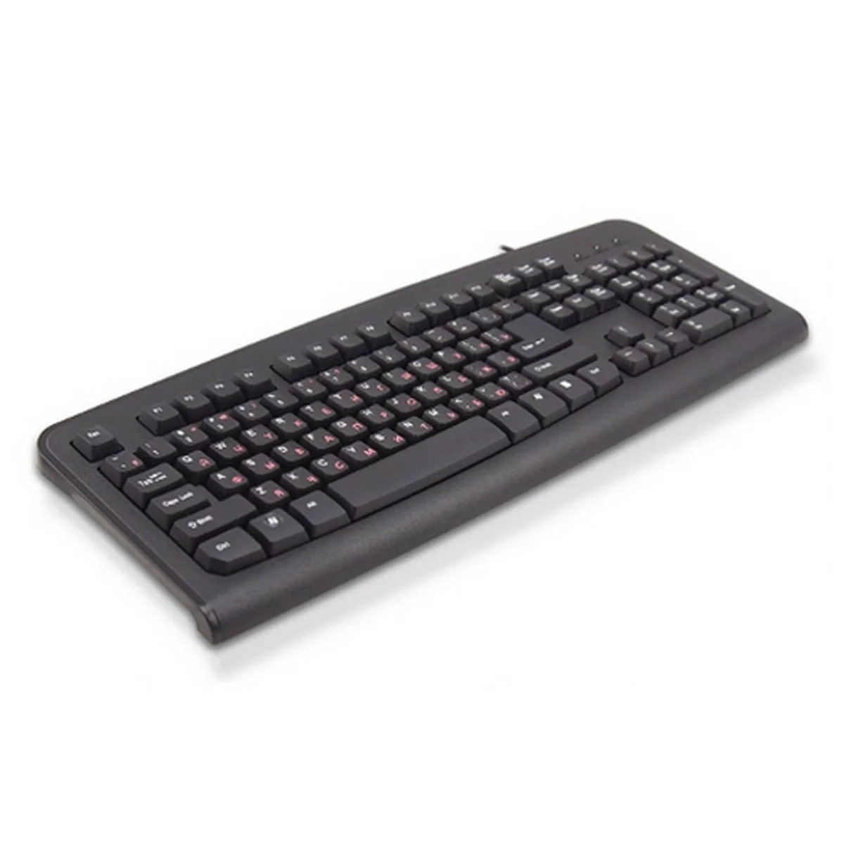 Клавиатура проводная Lime K-0494 RLSK USB Standart Black 104 keyboard with RUS/LAT keys and Special scroll key, Rus(red)/Lat(белый)
