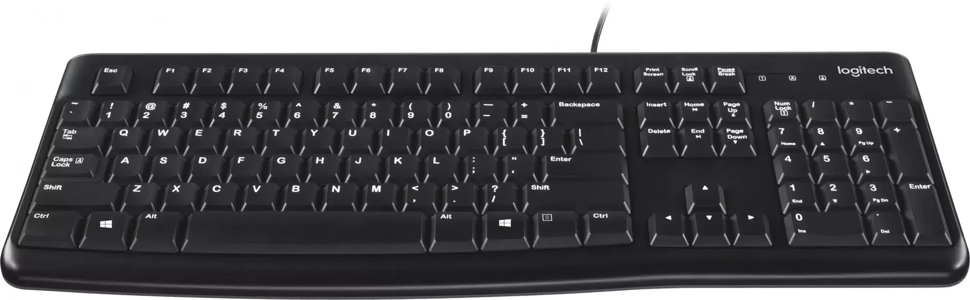 Клавиатура проводная Logitech K120 for business, USB черный (неоригинальная гравировка)