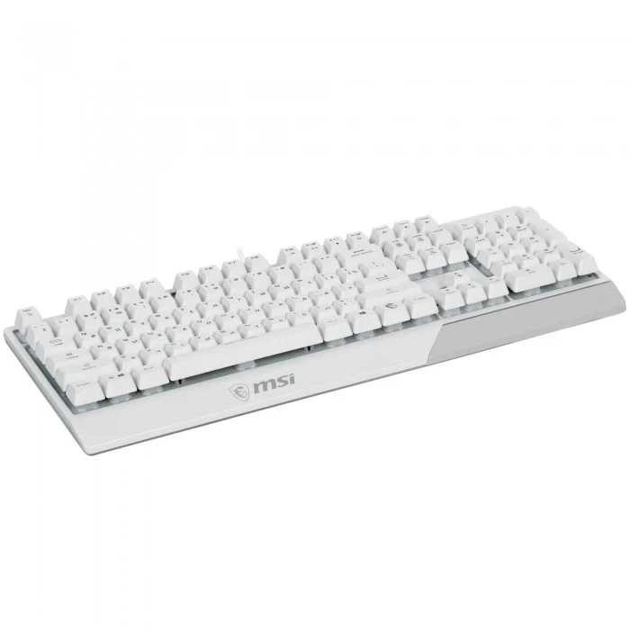 Клавиатура проводная MSI Vigor GK30 белый USB Multimedia for gamer LED (подставка для запястий)
