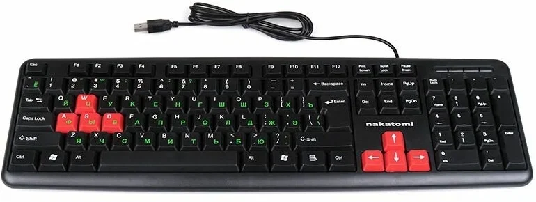 Клавиатура проводная NAKATOMI KN-02U USB черный