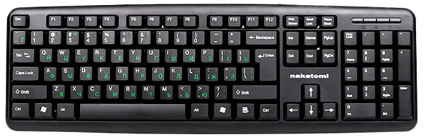 Клавиатура проводная NAKATOMI KN-02U USB черный