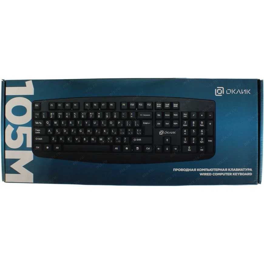 Клавиатура проводная Oklick 105M (1678092), USB, черный