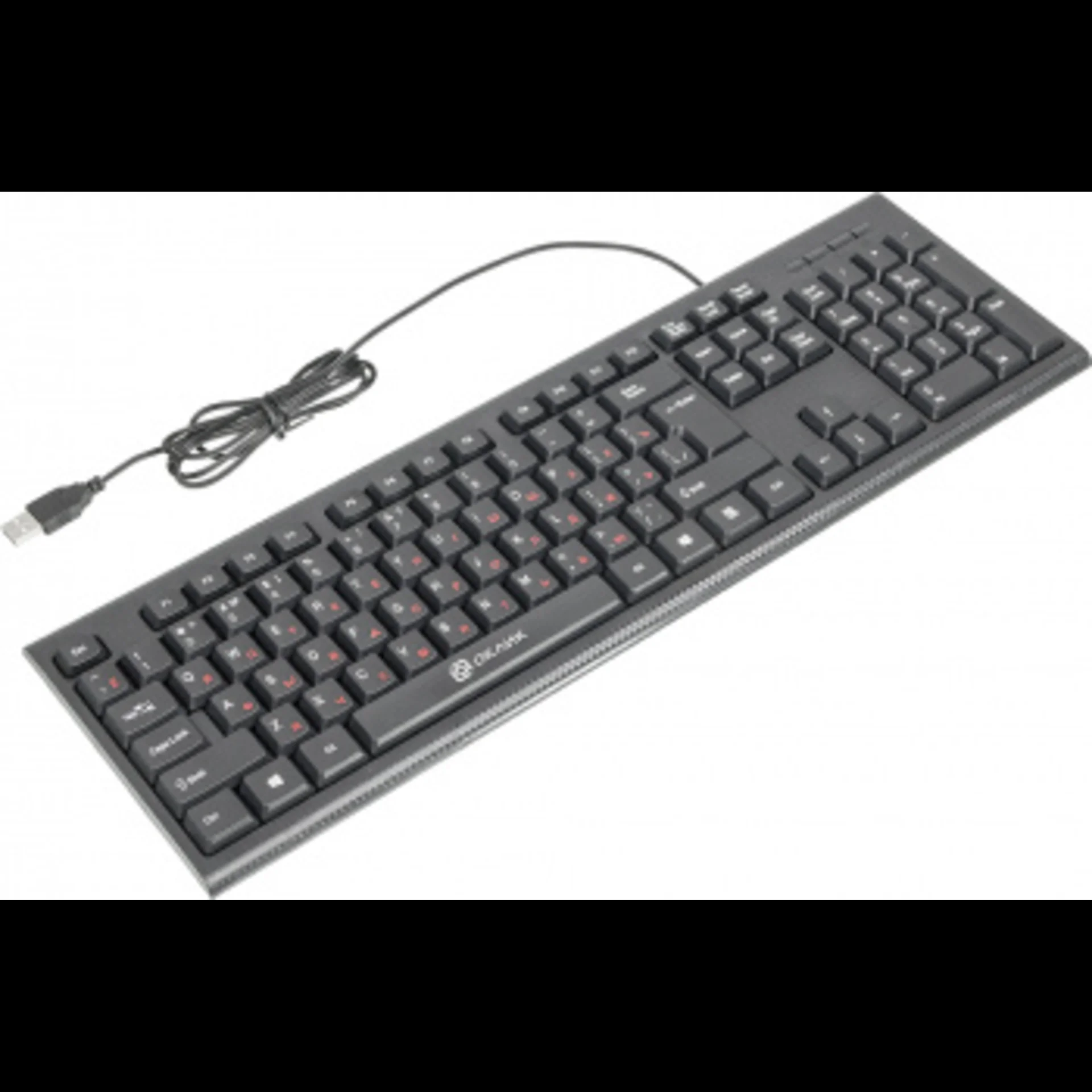 Клавиатура проводная Oklick 120M, USB, черный