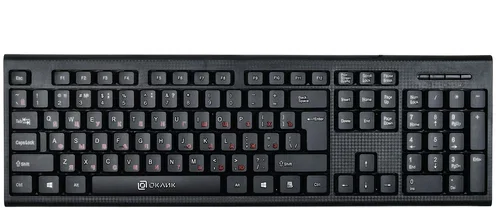 Клавиатура проводная Oklick 120M, USB, черный