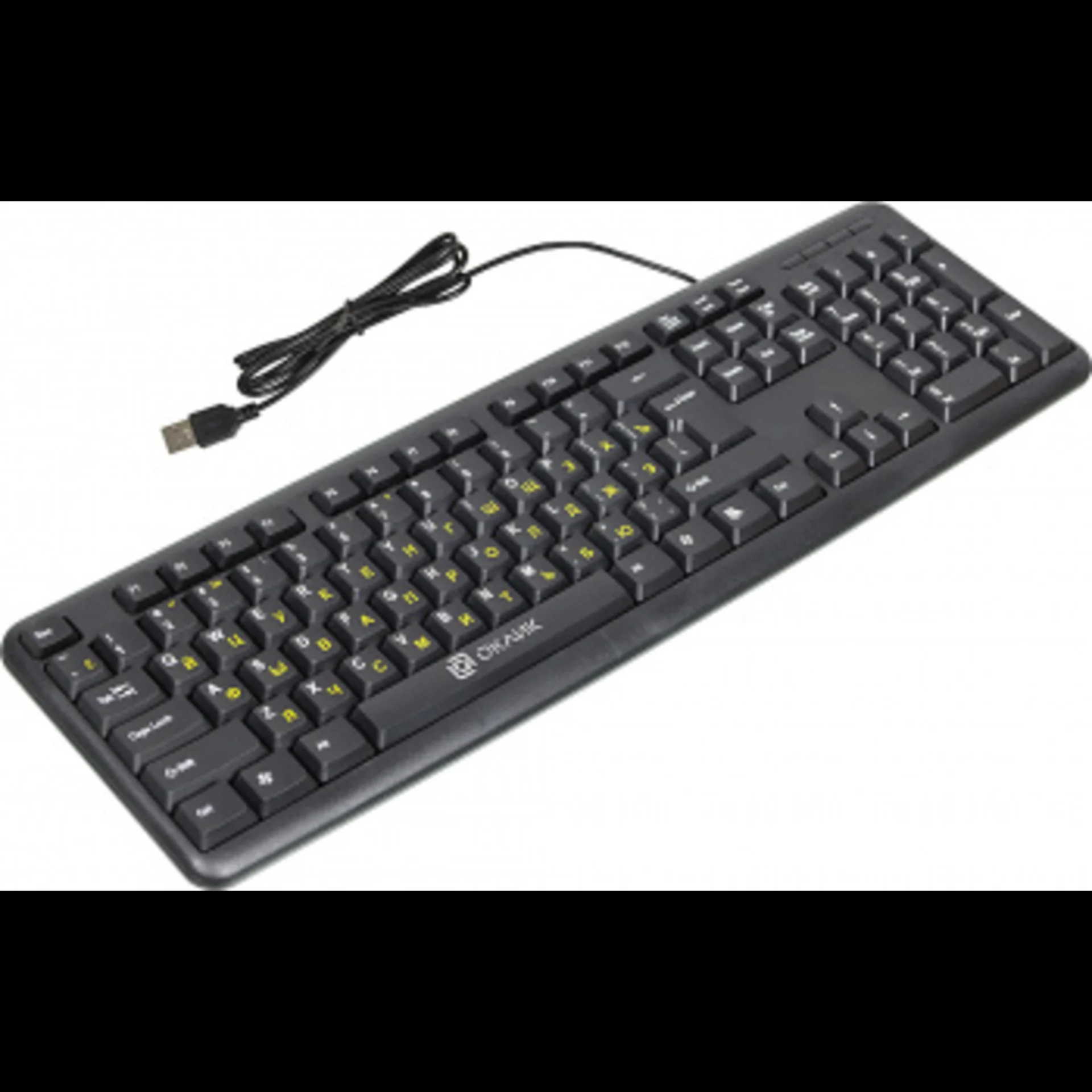 Клавиатура проводная Oklick 130M, USB, черный