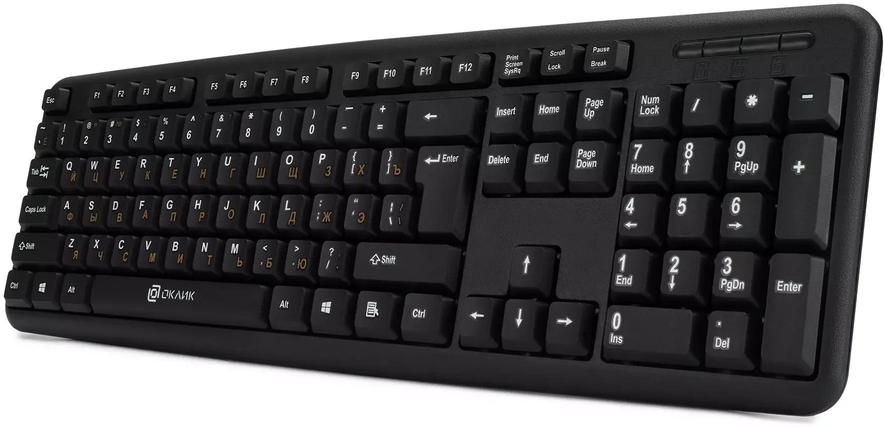 Клавиатура проводная Oklick 130M, USB, черный